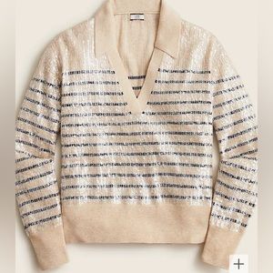 J. Crew Collared Sequin Sweater